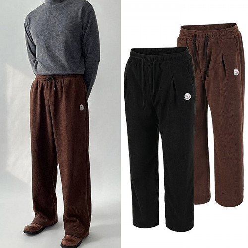 Moncler 레터링  코듀로이 융기모 와이드 팬츠