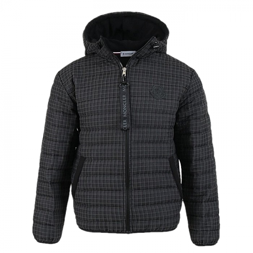 Moncler 블랙 체크 웰론 패딩