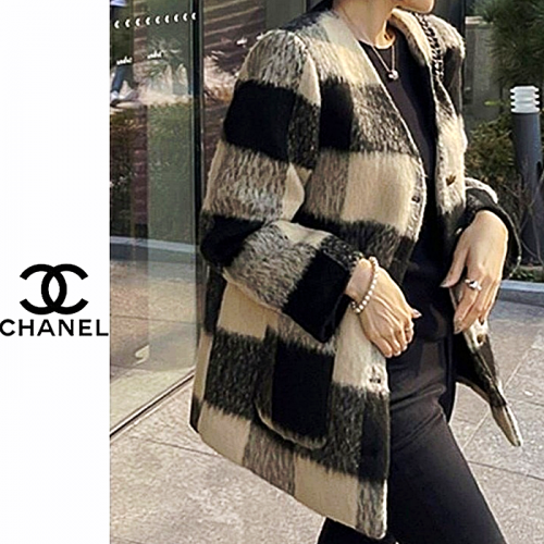 CHANEL 셀리 체크 자켓