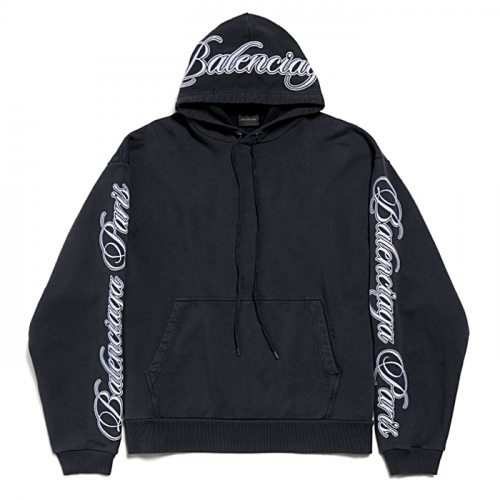 발렌시*가 BALENCIAGA 커시브 오버 후디