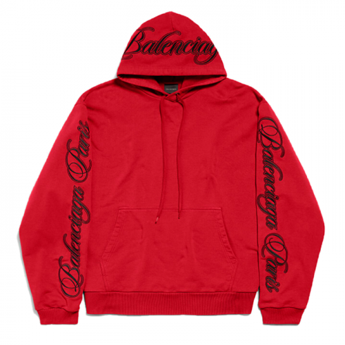 발렌시*가 BALENCIAGA 커시브 오버 후디