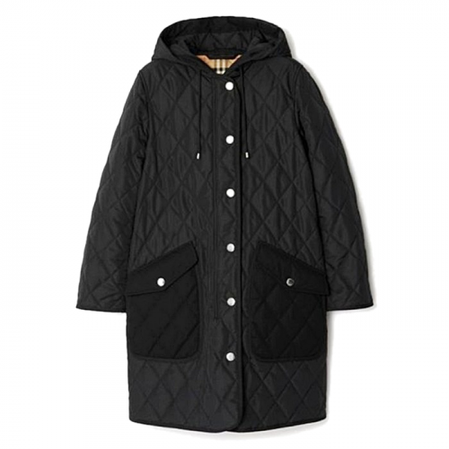 버버리 BURBERRY 후드 롱 퀄팅 자켓