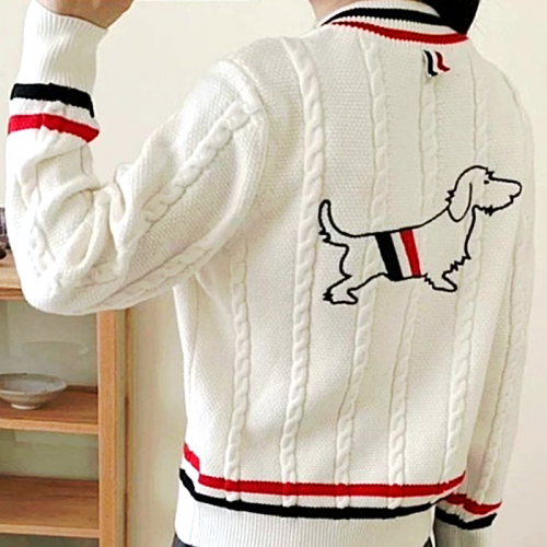 THOM BROWNE 헥터 집업 니트 901