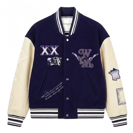 WOOYOUNGMI 패더 애니버서리 바시티 자켓