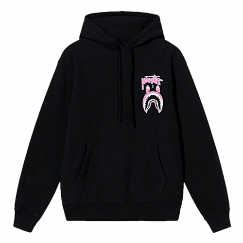 STUSSY x 베이프 콜라보 레터리버스 후드