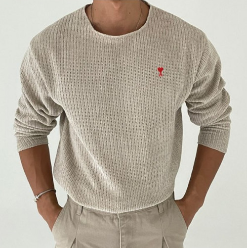 AMI 내츄럴 니트 롱슬리브