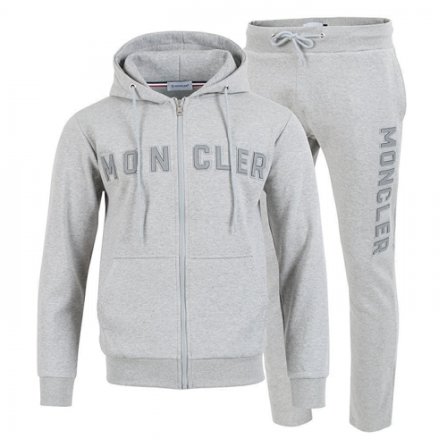 Moncler 가죽 레터링 로고 후드집업 셋업