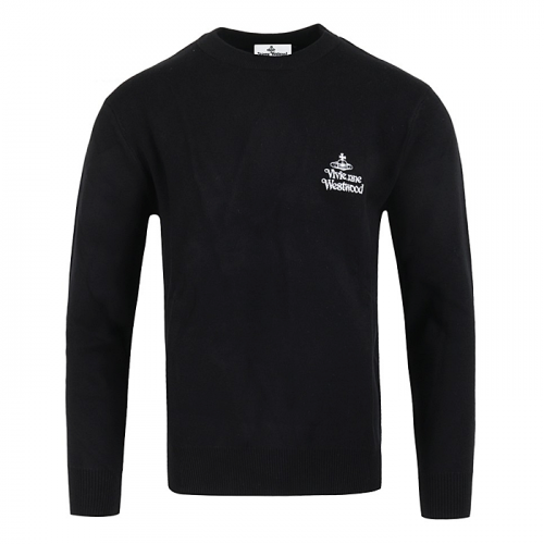 비비안 Vivienne Westwood 레터링 크라운 자수 울 니트