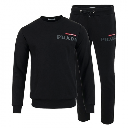 PRADA 네임로고 프린트 맨투맨 셋업 SET