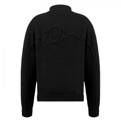 DIOR 시그니쳐 로프로고 울집업 스웨터