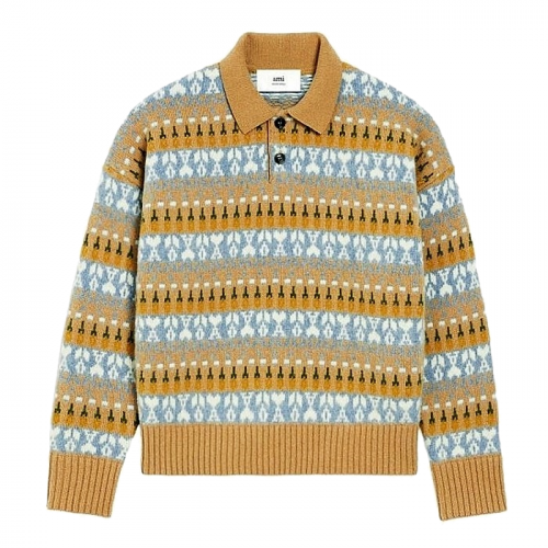AMI 페어아일 쟈카드 울폴로 스웨터