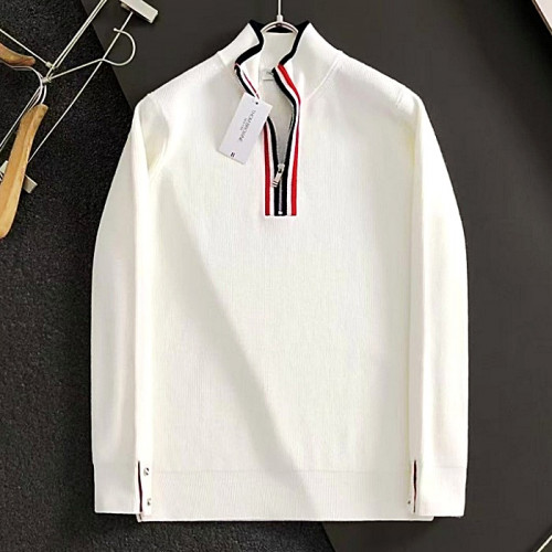 THOM BROWNE 삼선반집업 하이넥 양모니트