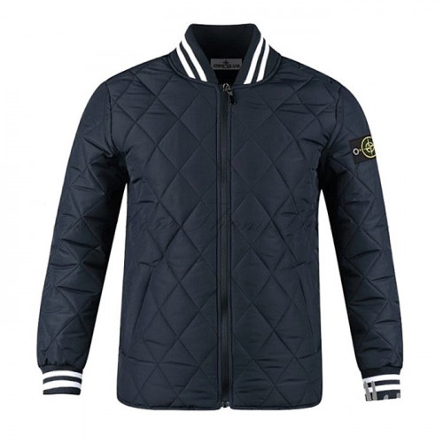 STONE ISLAND 퀄팅 블루종 패딩 점퍼