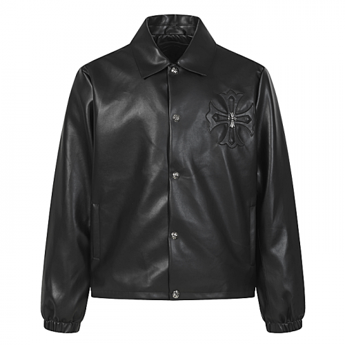 크롬하츠 Chrome heart 레더 크로스 자켓