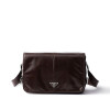 PRADA 레더 숄더백 - 다크브라운