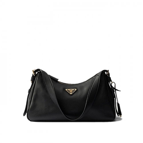 PRADA 에메 미디엄 레더 숄더백 - 블랙