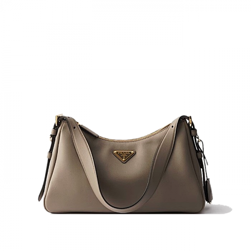 PRADA 에메 미디엄 레더 숄더백 - 클레이