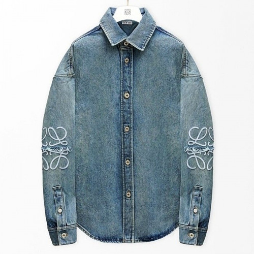 LOEWE  아나그램 디스트 데님셔츠