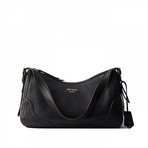 PRADA Aimèe 에메 라지 레더 숄더백 - 블랙