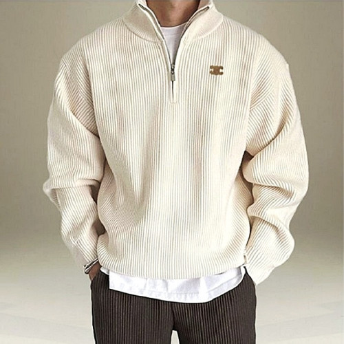 CELINE 빅카라 반집업 니트