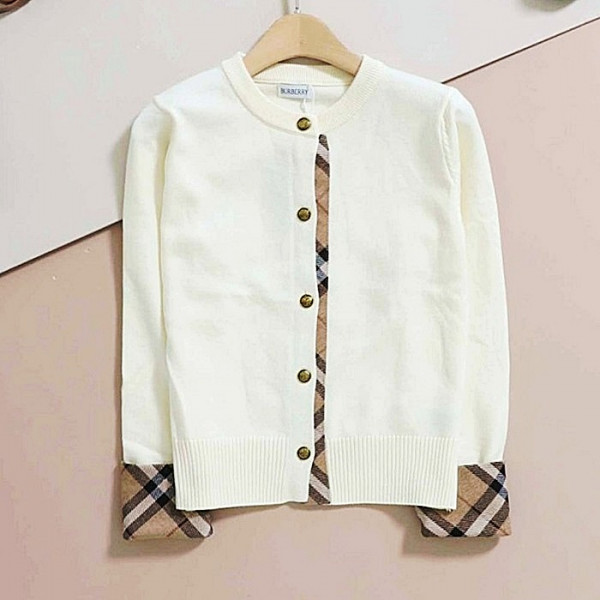 BURBERRY 체크 울 블렌드 가디건