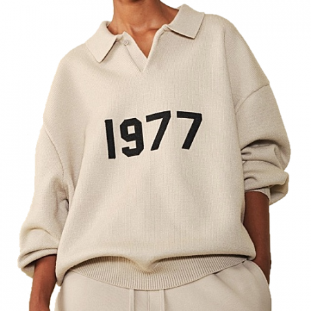 FEAR OF GOD 에센셜 1977 니티드 폴로 니트