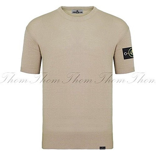 스톤아일*드 린넨 라운드 반팔 니트