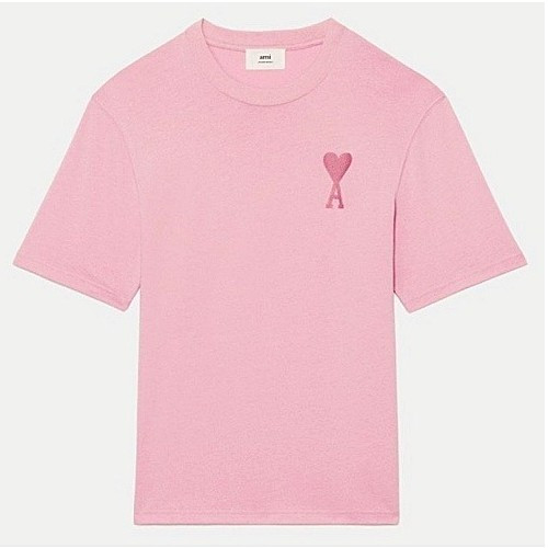 AMI빅하트 비비드 자수 티셔츠