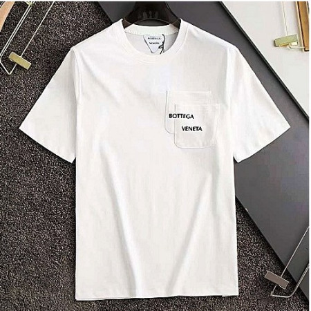 보테가베*타 포켓 로고 라운드 티셔츠