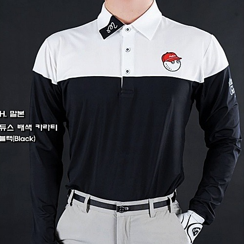 말* 듀스 배색 카라티