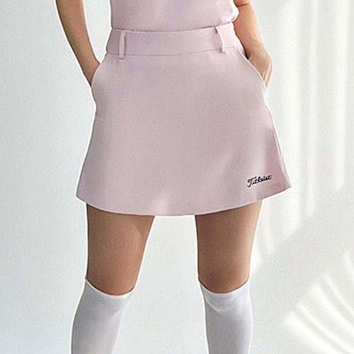 타이틀리*트 언발 백플리츠 스커트