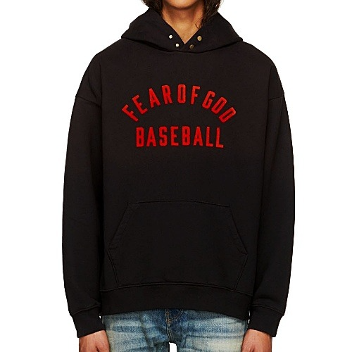 FEAR OF GOD 레드 베이스볼 후디
