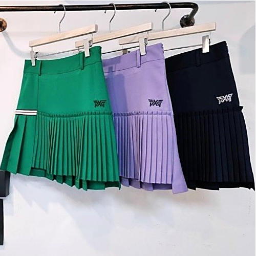 P*G - FOR WOMEN MS 큐빅 로고 플리츠