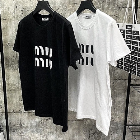 미우 MIUMIU 프린팅 티셔츠