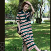 구* 원포켓 삼선줄 니트 원피스
