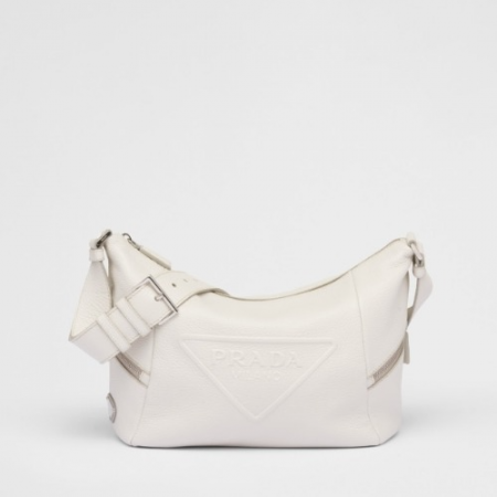 프라다 숄더 스트랩 가죽 크로스백 화이트