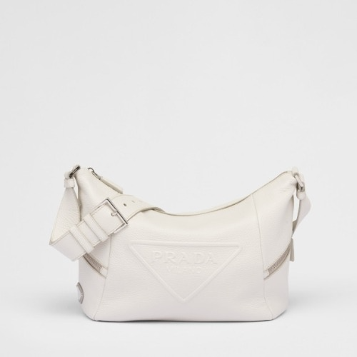 프라다 숄더 스트랩 가죽 크로스백 화이트