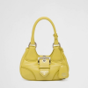 프라다 문 패딩 나파 가죽 핸드백 옐로우