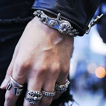 크롬*츠 Chrome Heats 플로랄 더블 팬시 클립 팔찌