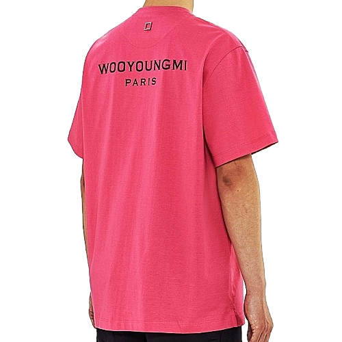 WOOYOUNGMI 솔리드로고 패치드 티셔츠