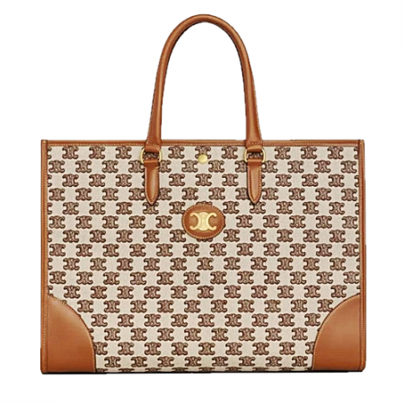 셀린느 자수 텍스타일 호리즌탈 카바스 토트백