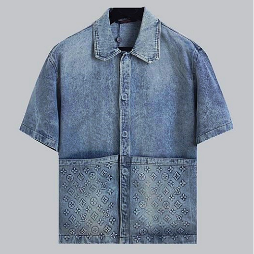 루이*통 LOUIS VUITTON 모노포켓 하프데님 셔츠