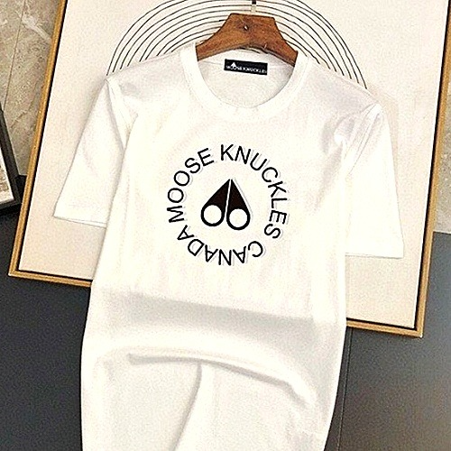 MOOSE KNUCKLES 원형 패턴 티셔츠