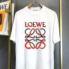 LOEWE 레드 빈티지 스크래치 로고 티셔츠