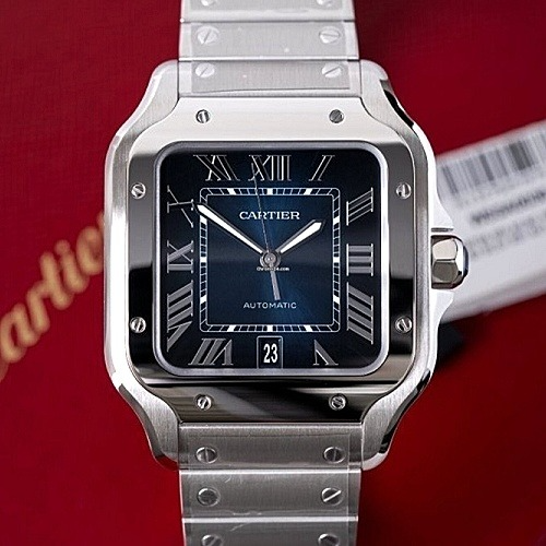 까르*에 Cartier 산토스 블루다이얼