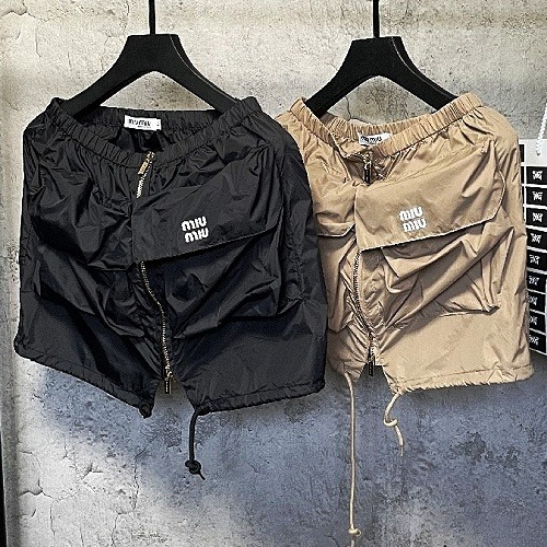 MIUMIU 포켓로고 밴딩 스커트