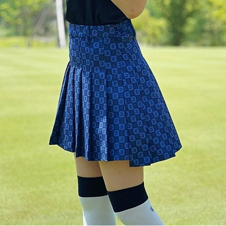 G/FORE Jacquard 플리츠 롱 스커트
