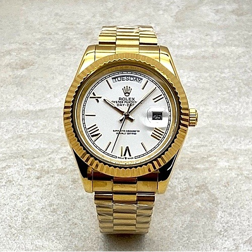 ROLEX 데이데이트 골드 화이트 다이얼