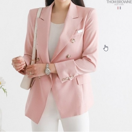 톰브*운 라인 린넨 싱글자켓