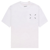 Maison Margiela 백 로고 4 스티치 티셔츠 - 화이트